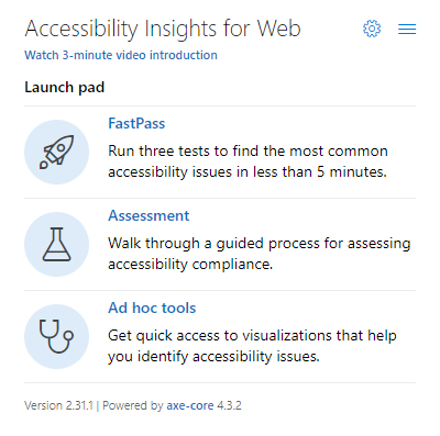 Microsoft's Accessibility Insights for web extension